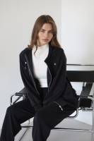 Oversize Fit Kapüşonlu Ceket