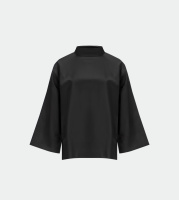 Siyah Pamuk Saten Verby  Gömlek