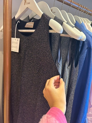 Dark Silver Simmy Elbise