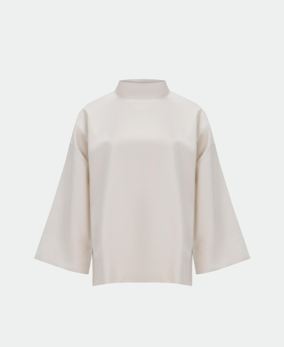 Latte Pamuk Saten Verby Gömlek