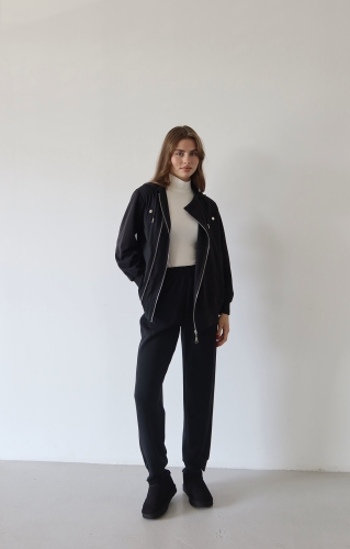 Oversize Fit Kapüşonlu Ceket