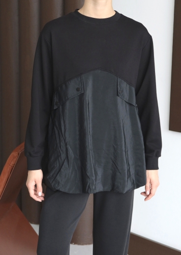 Oversize Paraşüt Detaylı Sweatshirt