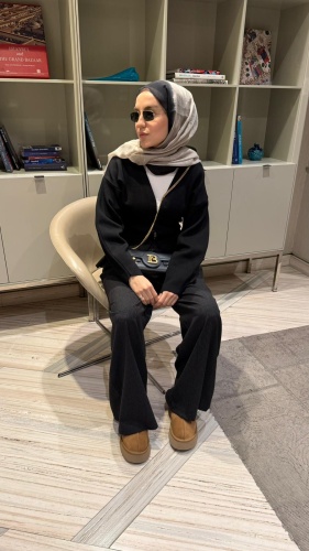 Paul Kışlık Çizgili Siyah Pantolon