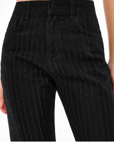 Taşlı Straight Jean