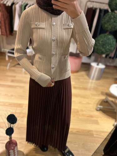 Triko Düğmeli Hırka 