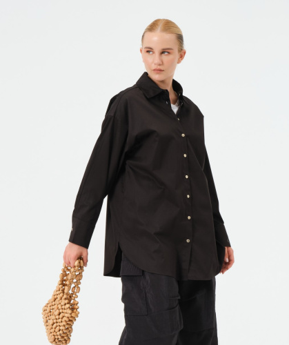 Wall St. Siyah Gömlek